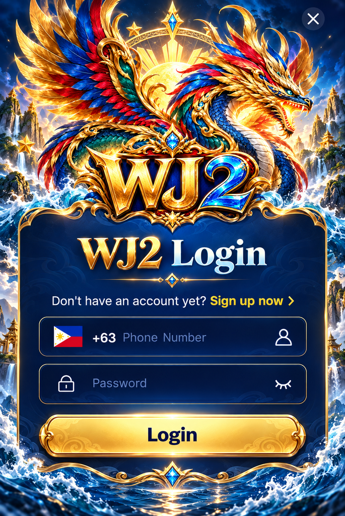 WJ2 Login with mythical dragon design